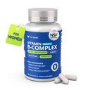 B Complex Vitamins for Women - NSF Certified BioActive B12, Methylfolate - Full Spectrum Methylated B Complex for Energy, Brain, Mood & PMS Support - MTHFR Friendly - 60 Vegan Capsules