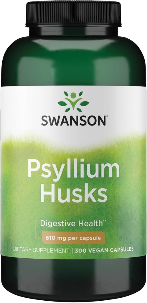 Swanson Psyllium Husk Dietary Fiber Supplement 610 mg 300 kapsúl