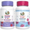 MaryRuth's Gummies for Kids–USDA Organic Multivitamin (Mixed Berry & Cherry), & Magnesium Calm (Hibiscus) | No Gelatin! | Vitamins for Immunity, Gut Health, & Overall Wellness | Vegan, Non-GMO