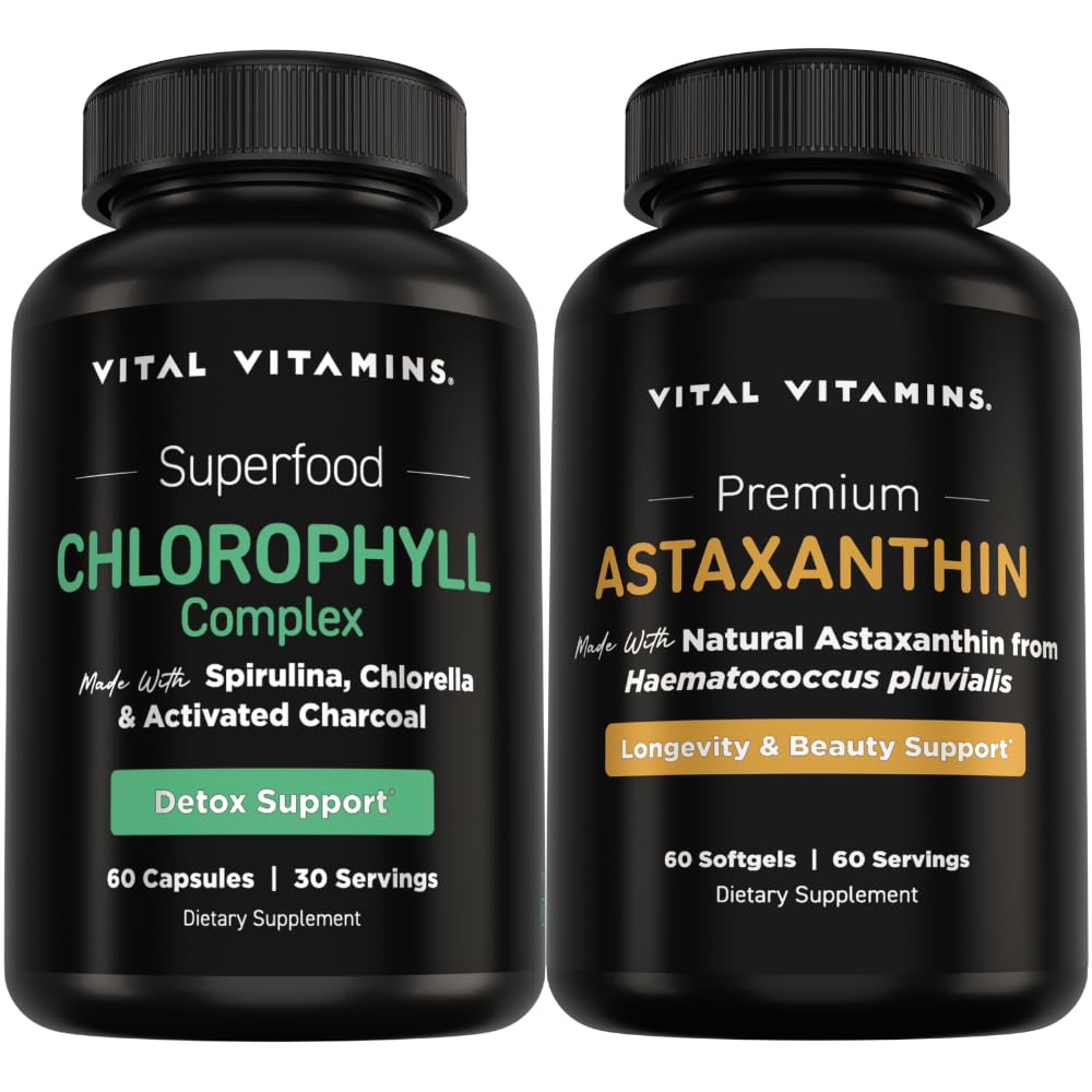 Vital Vitamins Chlorophyll Complex 60 ct + Astaxanthin 60 ct