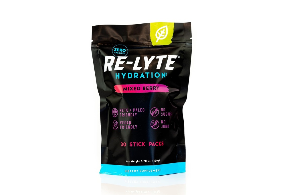 REDMOND Re-Lyte Hydration Electrolyte Powder Mix (Mixed Berry) 30 Stick Pack