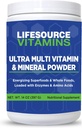 LifeSource Vitamins Ultra Multi-vitamin & Ásványpor - Teljes értékű élelmiszerek - 30 napos ellátás