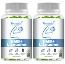 2 Packs HMB and Leucine Supplements Gummies for Men, Women - 4500MG, HMB ＆ Leucine for Muscle Recovery & Growth Support, Non-GMO, Gluten-Free, Adults & Elder, Apple Flavor, 120 Counts