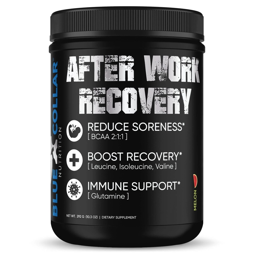 BLUE COLLAR NUTRITION After Work Recovery – Powder, 50 Servings – Revitalize, Recover, and Conquer (Melon)