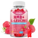 HMB and L-Leucine Gummies, HMB and Leucine Amino Acid for Adults & Elder, for Muscle Growth, Muscle Relief and Workout Recovery, Sugar-Free, Raspberry Flavor, 60