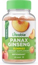 Suplemento de Ginseng de gran sabor | Suplemento de Ginseng de Panax | Extracto de Ginseng | Ginseng Gummies para mulleres, homes, adultos | 90 Gummies
