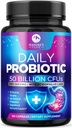Probiotics 50 Billion CFU Per Serving - 10 Premium Strains + Digestive Enzymes & Prebiotics - Best Probiotic for Women & Men, Supports Immune, Gut Health, Constipation, Gas & Bloating - 120 Capsules