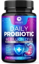 Probiotics 60 Milyar CFU - 10 Strains + Digestive Enzymes & Prebiyotiks - Qadınlar və Kişilər üçün ən yaxşı Probiotik, İmmune, Gut Health, Occasional Constipation, Diarrhea, Gas & Bloating - 120 Capsules