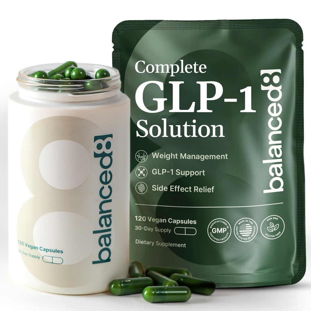 GLP1 Supplements Weight Loss Women & Men – Appetite & Metabolism Support – GLP1 Booster for Gut Health – Vegan, Made in USA – 120 Capsules