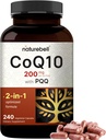 NatureBell CoQ10 200mg s PQQ, 240 Veggie Kapsule 