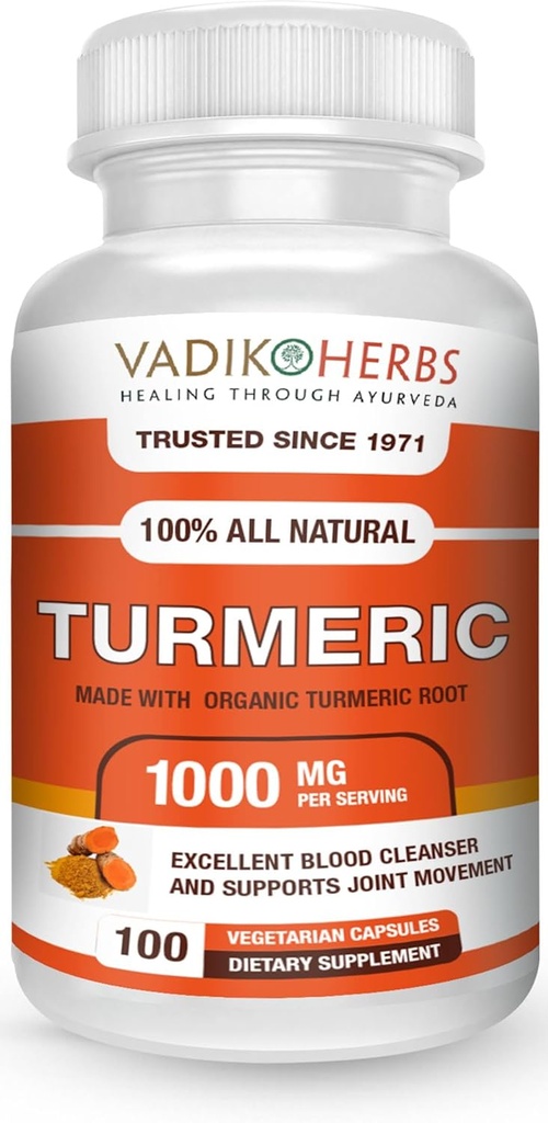 Vadik Yrtit Organic Turmeric Curcumin 1000 mg ... (100 vegacapia)