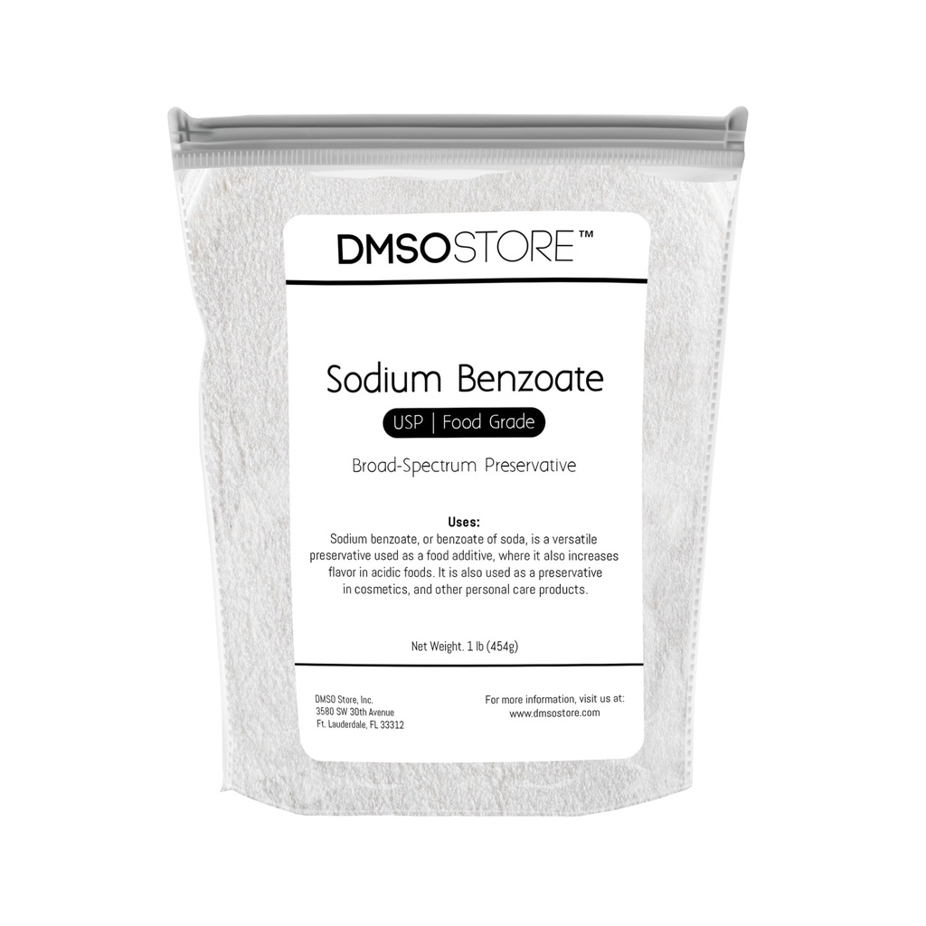 Sodium Benzoate Powder: Versatile Preservative for Food, Cosmetics, and More! Enhance Shelf Life, Food Grade, Ensure Freshness, and Safeguard Quality - DIY Projects and Professional Use! - 1lb