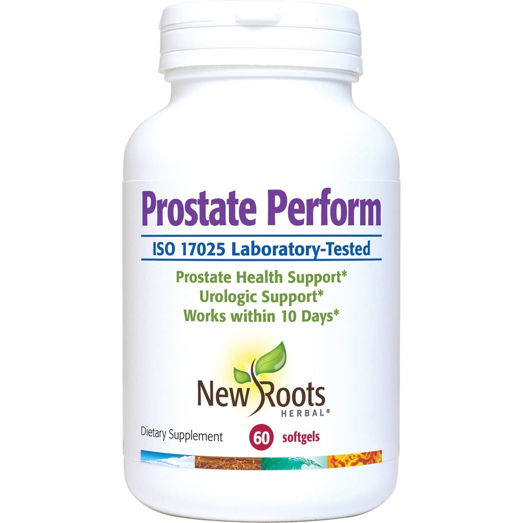 NEW ROOTS HERBAL Prostate Support Supplement with 16 Herbals | Saw Palmetto, Plant Sterols, Borage Oil, Selenium, Vitamins & Zinc (60 Softgels) Relieves Weak Urine Flow, Frequent Urination