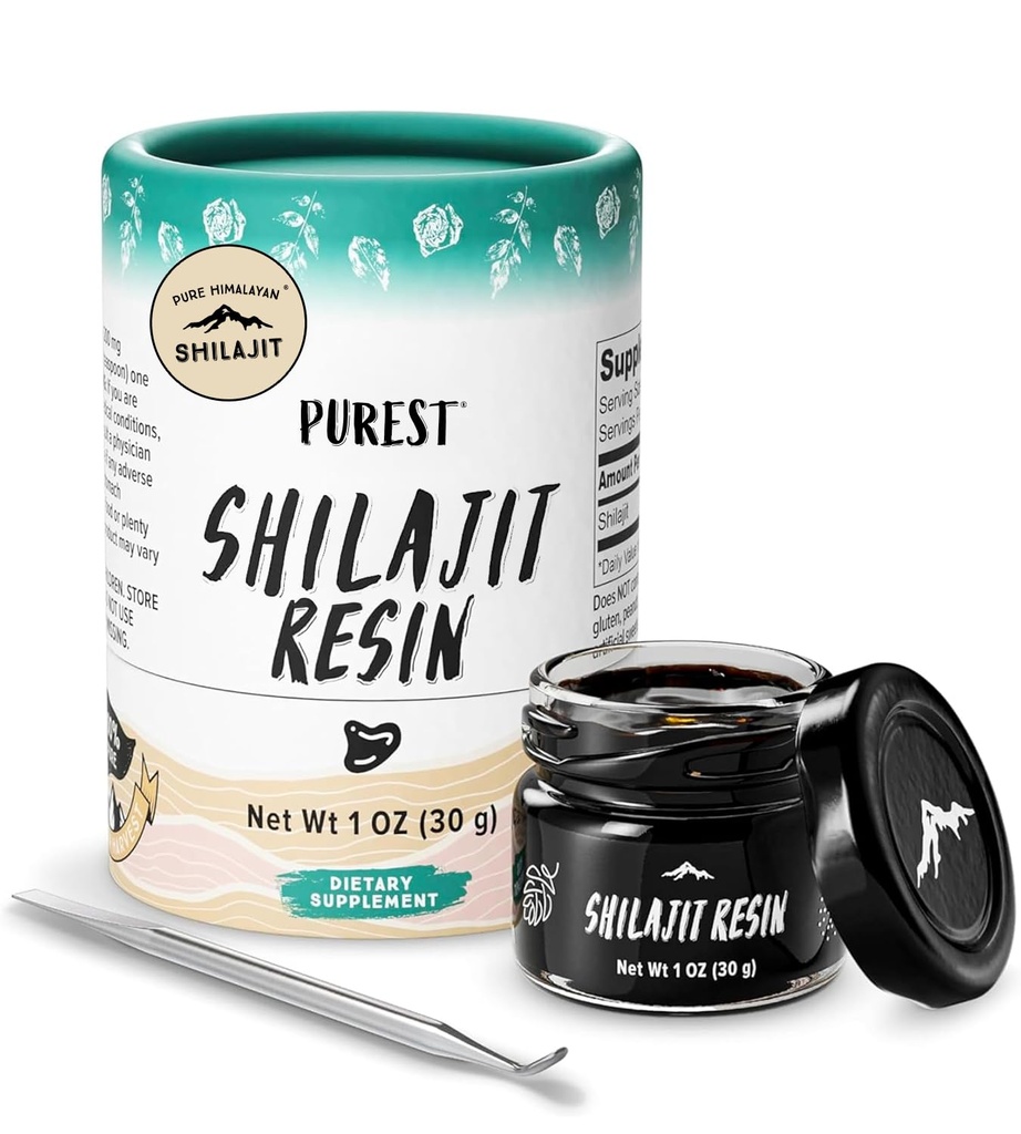 Pure Himalayan Shilajit | 100% Pure Natural Shilajit Grade A Max Potency 85+ Trace Minerals & Fulvic Acid | 3rd Party US Lab Tested | Resin | 30g