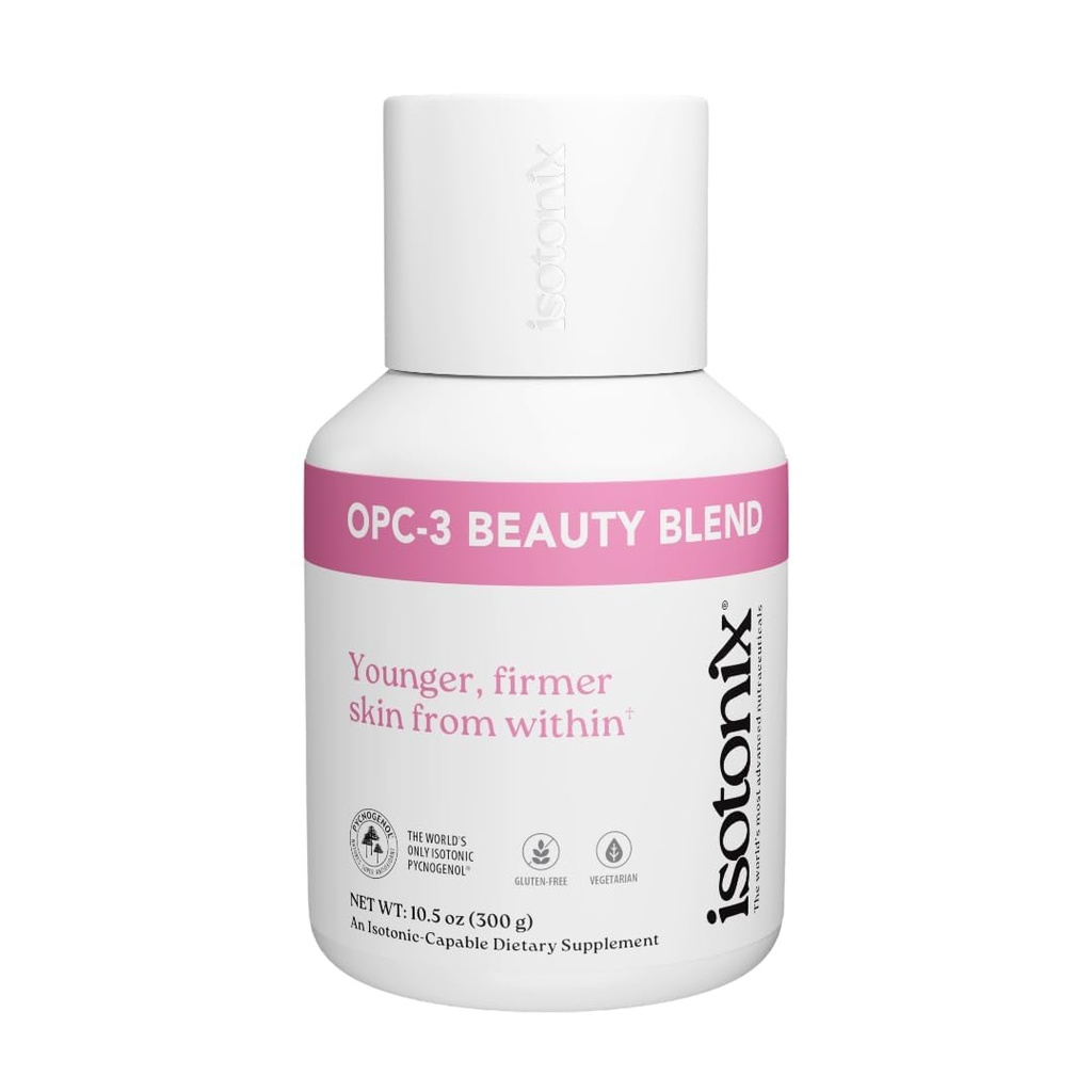 Isotonix OPC-3 Beauty Blend – Pycnogenol, Grape Seed & Hyaluronic Acid for Skin Hydration, Elasticity & Collagen Support, Isotonic Powder, Vegetarian, 45 Servings