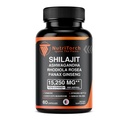 Shilajit Capsules - Supplement with Ashwagandha, Rhodiola Rosea, Panax Ginseng, Turmeric, Cordycep Mushrooms, Ginkgo Biloba - 15250Mg - 60 Capsules