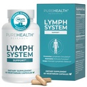 PUREHEALTH RESEARCH Lymph System Support - Lymphatic Drainage Supplement for Women & Men - Bromelain, Echinacea, Dandelion, Burdock Root, Lemon Powder, Kelp, Cleavers & More - 60 Capsules