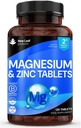 Magnesium Supplement 500 mg Magnesium ja sinkki Supplement - Korkea Absorbency Magnesiumoksidi ja sinkki - Lihas luut ja terve Immuunijärjestelmä - Vegaani, ei-GMO, Gluteeniton - 120 Helppo niellä Tabletit