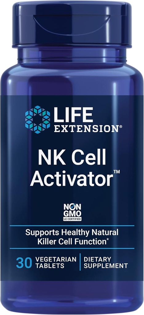 Life Extension NK Cell ActivatorTM, Immune Support, Natural Killer Cell Activity, enzymatiskt Modified Rice Bran, Non-GMO, Vegetarian, 30 tabletter
