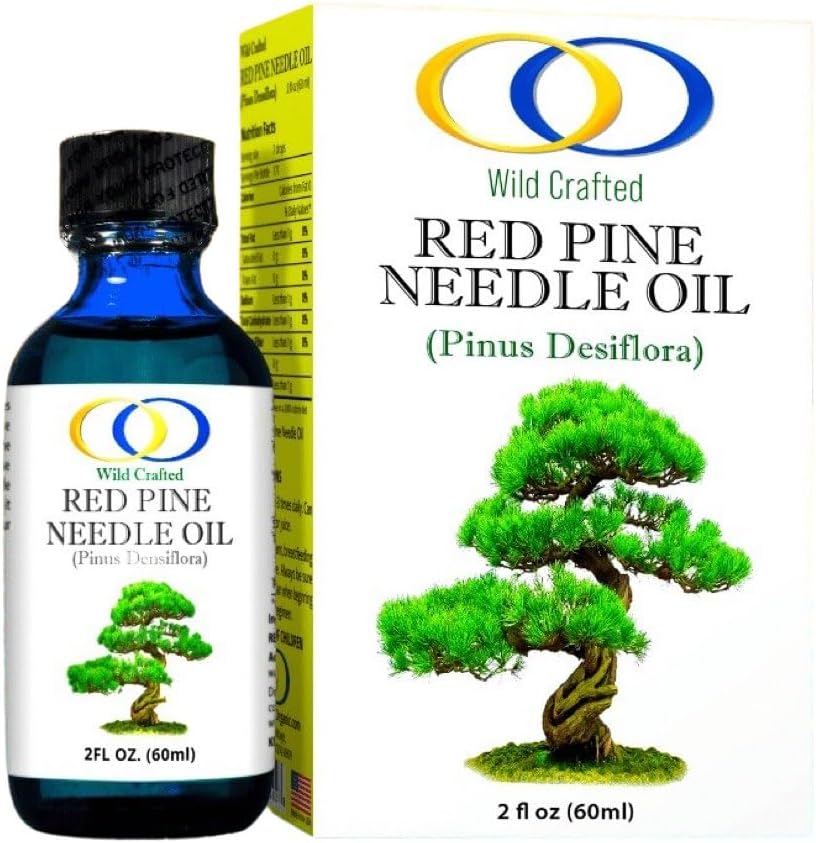 Optimally Organic Red Pine Needle Oil 2oz - Extreme Immune Support üçün Daily Drops - BioActive Cell & DNA Support - 1290 Drops - 3 üçün 7 Drops Per Dose - Vegan Body Cleanse - Longevity Oil