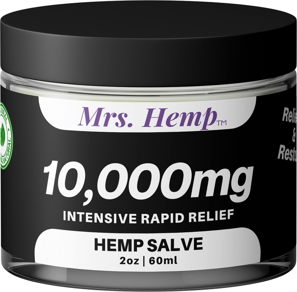 MRS. Hemp | 10,000 MG Hemp Extra Strength Salve | Ideal for Hips, Joints, Neck, Back, Elbows, Fingers, Hands, Knees