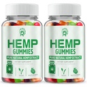 (2 Pack) Hemp Gummies for Pain Sleep Relax Anxiety - 100% Natural Infused with Organic Hemp Oil Bear Candy for Adults CY116
