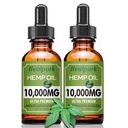 (2 Pack 10000mg) Hemp Oil - Natural Hemp Seed Extract Hemp Drops Rich in Vitamin & Omega 3 6 9
