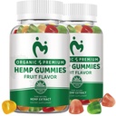 (2 Pack) Hemp Gummies for Sleep, Pain, Relaxation & Anxiety - Natural Pure Extra Strength Hemp Oil Extract