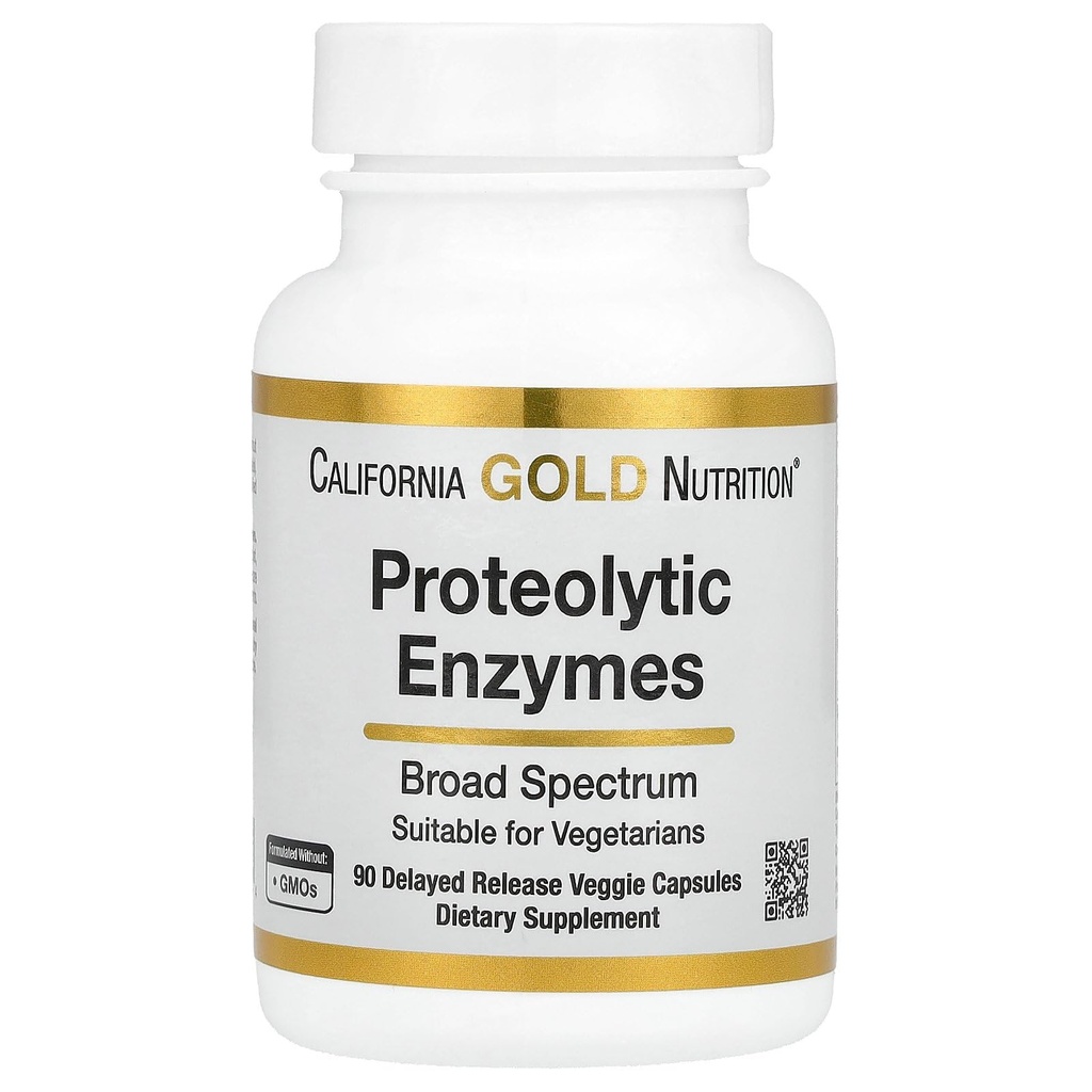 California Gold Nutrition Proteolytic Enzymes, 90 Delayed Release Veggie Capsules