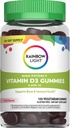 Regenbogen leichte Vitamin D Gummis, hohe Potenz Vitamin D3 2.000IU Immun-Gesundheitsunterstützung, unterstützt starke Knochen und Zähne, Glutenfrei, Vegan, Berry, 120 Gummis