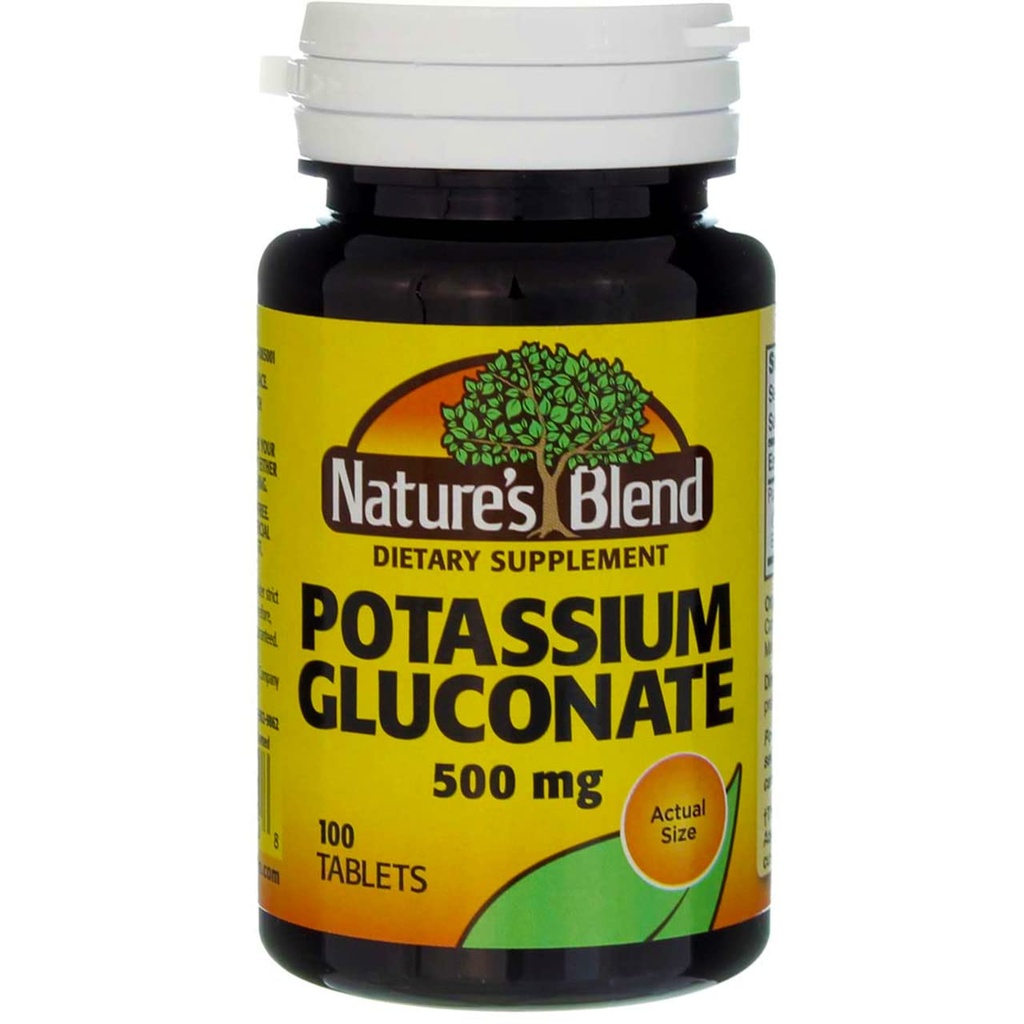 Nature's Blend Potassium Gluconate 500 mg 100 Tabs