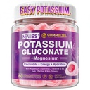 Potassium Gluconate 1300mg Gummies for Adults Women & Men, Potassium Supplements w/Magnesium Glycinate, B6 & L-Theanine, Electrolyte Gummies for Hydration, Energy, Muscle&Night Leg Cramp Relief, 60Ct