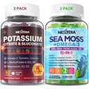 Bundle: Potassium Citrate and Potassium Gluconate Gummies 2 Pack & Sea Moss Gummies + Omega-3 2 Pack