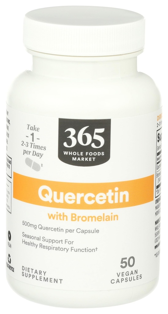365 by Whole Foods Market, Quercetin with Bromelain, 50 Vegetarian Capsules