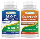 Best Naturals MK-7 Vitamin K2 100 mcg & Quercetin with Bromelain 800 mg