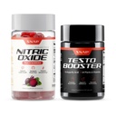 Snap Supplements Nitric Oxide Beet Root Gummies + Testo Booster Supplement Bundle, 60 Peach Gummies + 60 Vegetarian Capsules