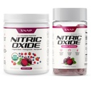 Snap Supplements Organic Beet Root Nitric Oxide Powder + Nitric Oxide Beet Root Gummies Bundle, 30 Servings Mixed Berry Powder + 60 Cherry Gummies