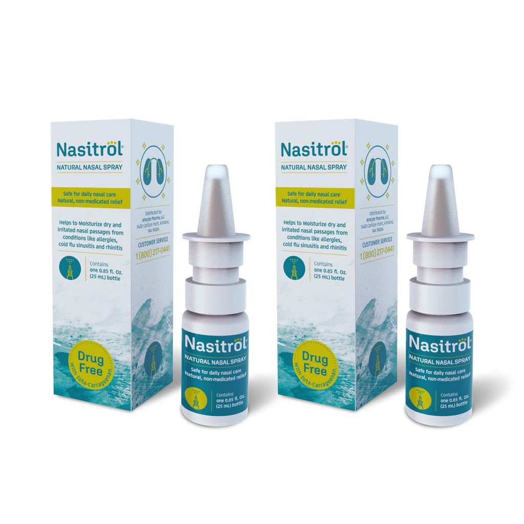 Natural Nasal Spray - Saline Nasal Care Daily Mist - Severe Nasal Spray Moisturizing Sinus Nasal Sprays & Instant Relief for Daily Use - 1.7 fl. Oz. (50 ml) Bottle (Pack of 2)