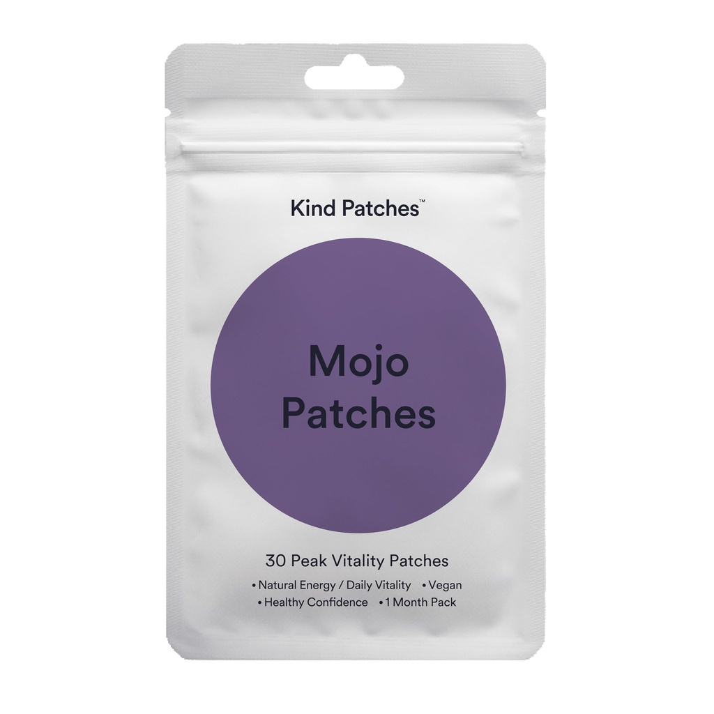 Kind Patches Mojo Patches with Tongkat Ali Extract, Zinc Picolinate, Pomegranate Extract, and Boron Picolinate - 30 Count
