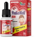 America Medic & Science PediaWell Iron (50 mL) | Ferrous Sulfate Dietary Supplement | Liquid Iron Drops for Infants, Toddlers, and Tweens | Enhanced Immune Support and Brain Development