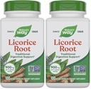 Nature's Way Licorice Root,Traditional Digestive Support Supplement*,900 mg per 2-Capsule Serving,Non-GMO Project Verified,100 Vegan Capsules (Packaging May Vary),(Pack of 2)