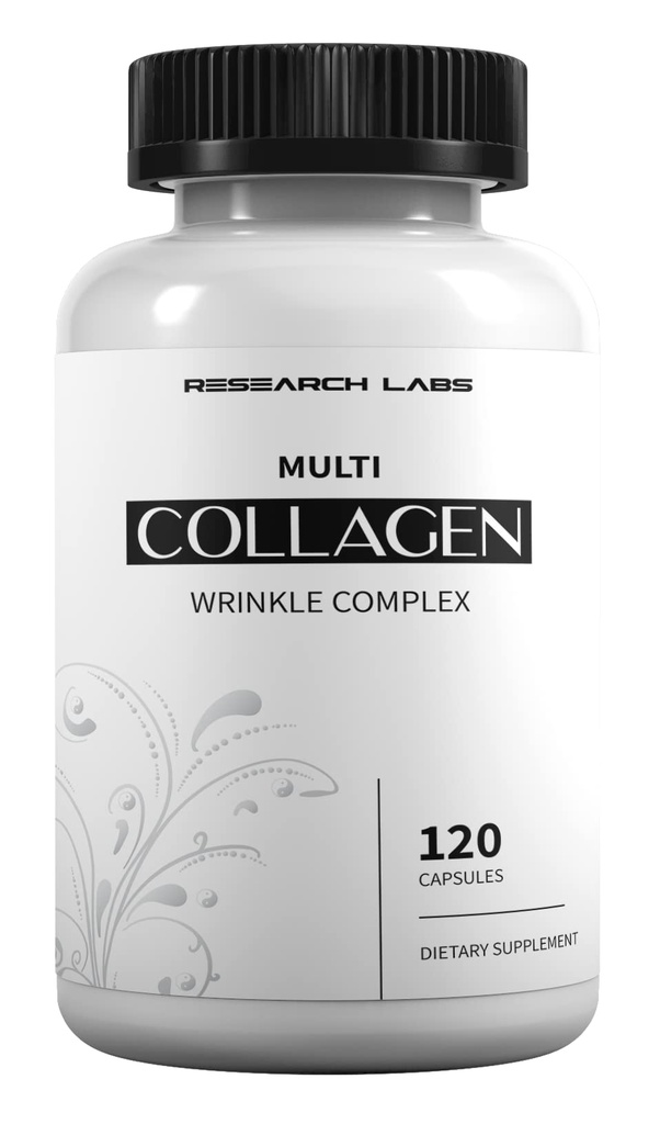 Research Labs Promo 120 Collagen Pills - 6000 mg. Grass Fed Anti-Aging Support for Skin, Joints, Tendons, Bones, Hair and Nails. Paleo Friendly. Collagen Peptides Powder Supplement