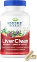 Ridgecrest Herbals LiverClean, Herbal Liver Support Təhlükəsiz, Butle, Dandelion, Detox, Cleanse Support, sağlam Bile (60 Caps, 30 Serv)
