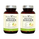 Herbal Roots Ginger Supplement | Organic Ginger Root Capsules | 1,200 mg of Pure Ginger Powder per Serving | 60 Vegan Capsules (Pack of 2)