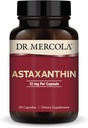 Dr. Mercola Astaxanthin, 30 porcións (30 cápsulas), Suplemento dietético, 12 mg por cápsula, proporciona unha potencia antioxidante para a saúde global, non-GMO.