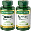 Nature's Bounty Turmeric Pills and Herbal Health Supplement, Supports, Antioxidant Health, 538mg, 45 Capsules (Pack of 2)
