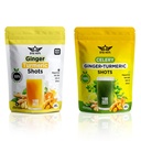 Ginger Turmeric Wellness Shots – 100 Servings – Blend with Piperine, Celery, Inulin, Lemon, Pineapple, Vitamin C, D3 & Zinc | Daily Detox & Gut-Friendly Powder