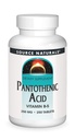 Source Naturals Pantothenic Acid 250 mg Vitamin B-5 Dietary Supplement - 250 Tablets
