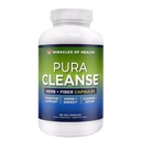 Pura Cleanse Fiber Caps | 100% Natural Herb and Fiber Detox Capsules - Daily Cleanse and Detox for the Colon, Skin, Lungs and Kidneys - 1 Month Supply