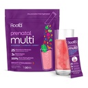 Root'd Prenatal Multivitamin Powder - 25 Vitamins & Minerals with 3x Electrolytes, Folate, Iron, D3 for Mom & Baby, 7 Superfood & Probiotics, Sugar-Free Vitamins & Hydration | 30 Vitamin Drink Packets